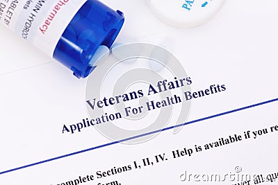 Veteran Application For Benefits Stock Photo