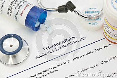 Veteran Application For Benefits Stock Photo