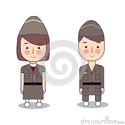 veteran boy and girl clothes patriotic hero honoring militay soldier remembrance memorial nation Vector Illustration