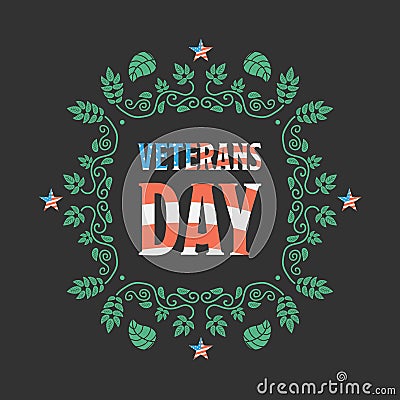 Veteran day badge Vector Illustration