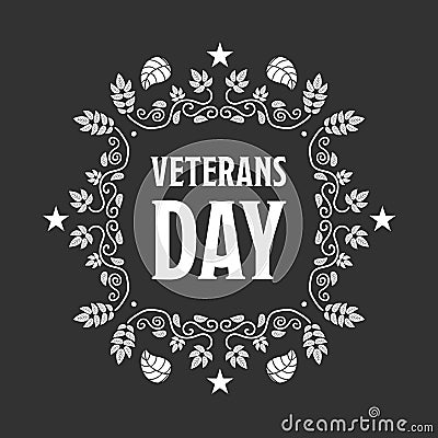 Veteran day sign Vector Illustration