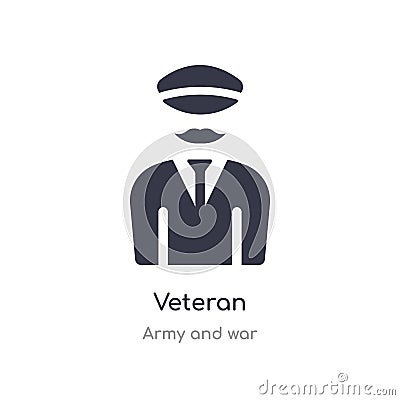 veteran icon. isolated veteran icon vector illustration from army and war collection. editable sing symbol can be use for web site Vector Illustration