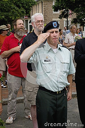Veteran salute on Memorial Day Editorial Stock Photo