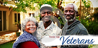 Composite image of veterans day Stock Photo