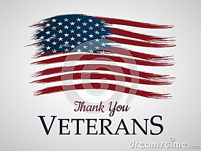 Veterans day background. Thank You.Vector illustration Vector Illustration