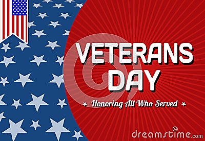 Veterans day celebration card Vector Illustration