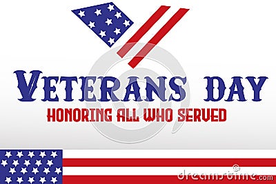 Veterans day copy space.Honoring all who served. Letter V logo with USA flag and soldiers as a symbol of veterans.flag USA design Vector Illustration