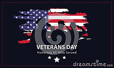 Veterans Day, Memorial Day, Patriot Vector for Banner, Brochure, Print Ad, Sticker Vector Illustration