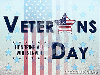 Veterans day USA poster Stock Photo