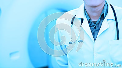 A veterinarian doctor working in MRI scanner room Editorial Stock Photo