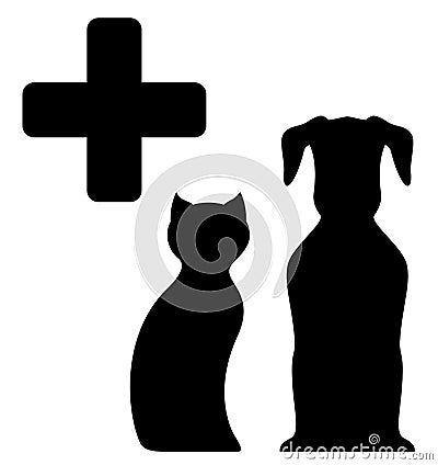 Veterinarian medicine sign Vector Illustration