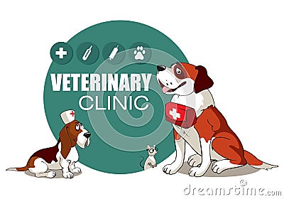 Veterinary Clinic Vector Illustration