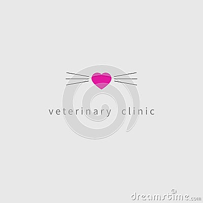 Veterinary clinic icon Vector Illustration