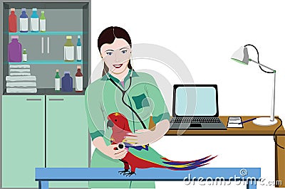 Veterinary Clinic Medical Template Vector Illustration