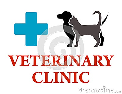 Veterinary clinic symbol Vector Illustration