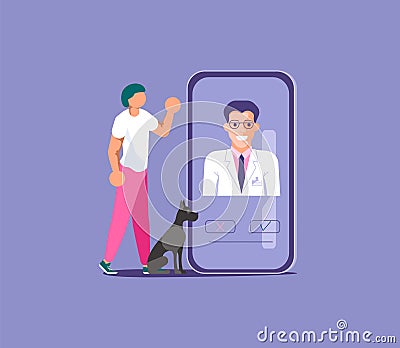 Veterinary doctor appointment Vector Illustration