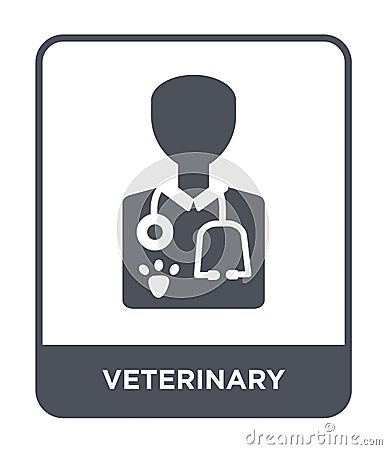 veterinary icon in trendy design style. veterinary icon isolated on white background. veterinary vector icon simple and modern Vector Illustration