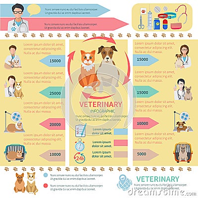 Veterinary Infographics Vector Illustration