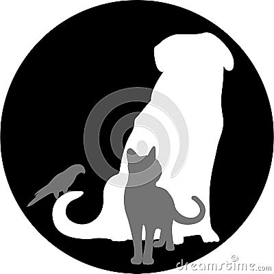 Veterinary logo Cartoon Illustration