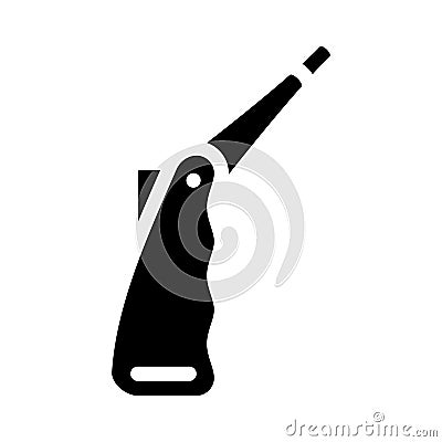 Veterinary rectal thermometer glyph icon vector illustration Vector Illustration