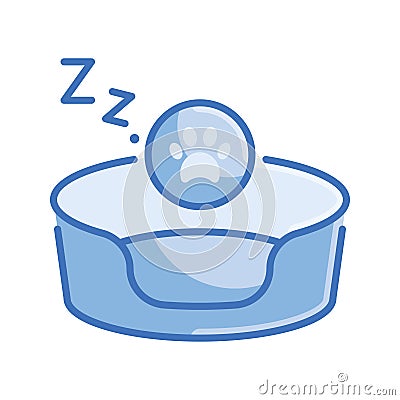 Pets Bed Vector Blue series Icon Design illustration. Veterinary Symbol on White background EPS 10 File Vector Illustration