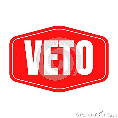 Veto symbol icon illustration Cartoon Illustration