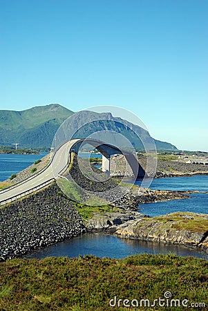Vew at Atlantic road bridge, Norway Stock Photo