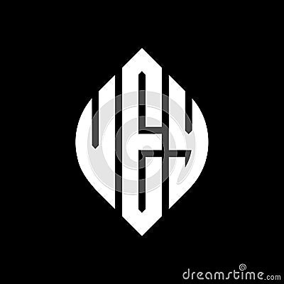VEY circle letter logo design with circle and ellipse shape. VEY ellipse letters with typographic style. The three initials form a Vector Illustration