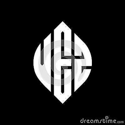 VEZ circle letter logo design with circle and ellipse shape. VEZ ellipse letters with typographic style. The three initials form a Vector Illustration