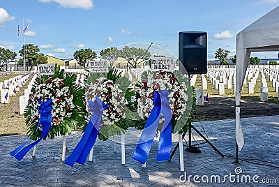 2018 VFW Services at Clark Cemetery, Philippines Editorial Stock Photo