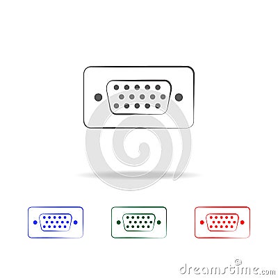 VGA Port icon. Elements in multi colored icons for mobile concept and web apps. Icons for website design and development, app deve Stock Photo