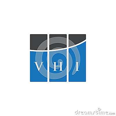 VHI letter logo design on WHITE background. VHI creative initials letter logo concept. VHI letter design Vector Illustration