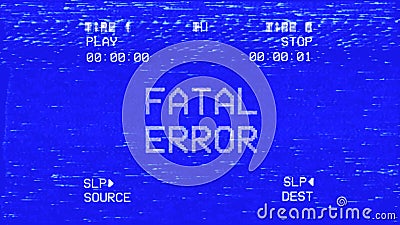 VHS double tape fatal error Stock Photo