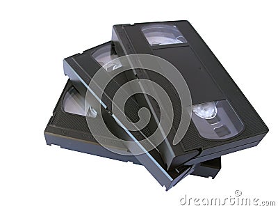 VHS tapes Stock Photo