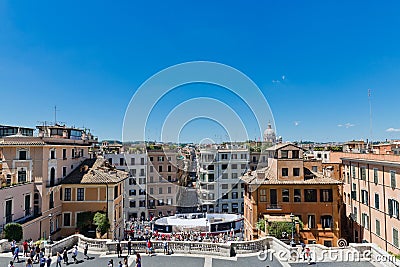 Via Condotti, Rome. This street is the center of fashion shopping in Rom Editorial Stock Photo