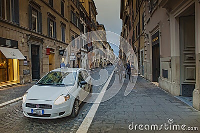 VIA DEL BABUINO ROME ITALY - NOVEMBER 8 : via del babuino street important shopping area between piazza del popolo and spanish ste Editorial Stock Photo