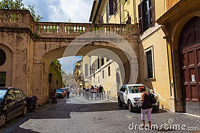 Via della Pilotta street old Rome city Italy Editorial Stock Photo