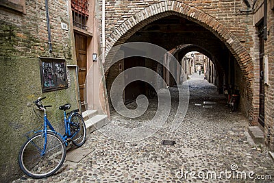 Via delle Volte in Ferrara Stock Photo