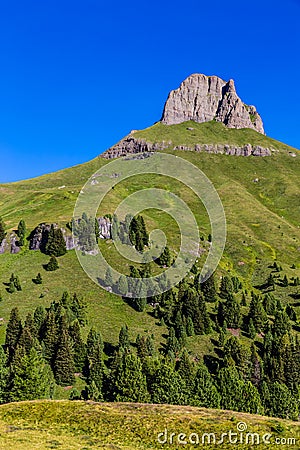 Via Ferrata Finanzieri, Colac - Dolomites, Italy Stock Photo