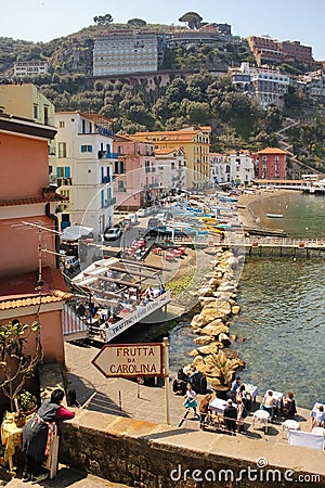 Via Marina Grande. Sorrento. Naples. Italy Editorial Stock Photo