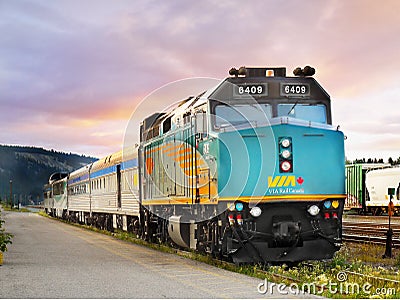 Via Rail Canada Train Editorial Stock Photo