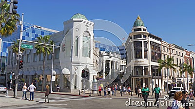 Via Rodeo Street Corner at Rodeo Drive in Beverly Hills - CALIFORNIA ...