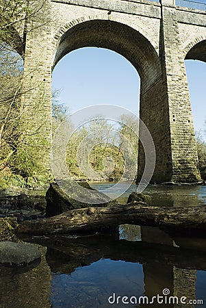 Viaduct reflections Stock Photo