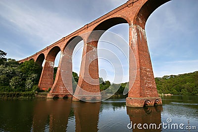 Viaduct in Whitby over the Esk. Stock Photo