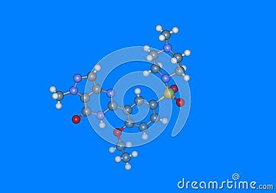 Viagra molecular model Stock Photo