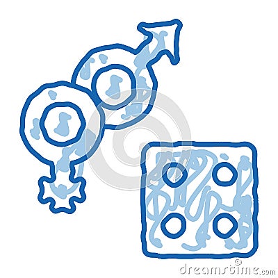 Viagra Pills doodle icon hand drawn illustration Vector Illustration