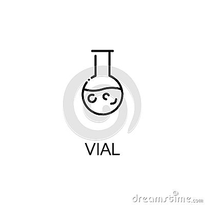 Vial line icon Vector Illustration