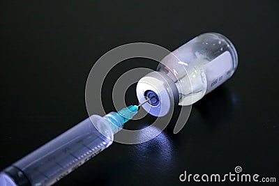 Vial and syringe Stock Photo