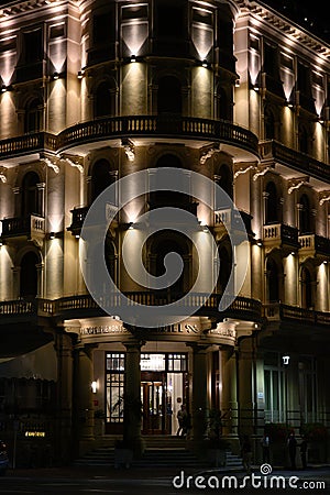 The very famous Principe di Piemonte hotel on the Viareggio seafront where nobles and famous people Editorial Stock Photo