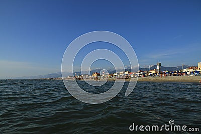 Viareggio, a seaside city in Tuscany Editorial Stock Photo